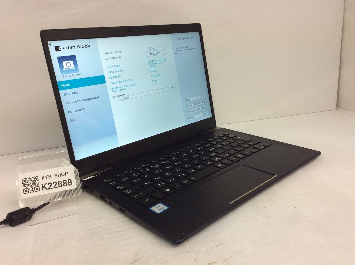 ジャンク/ TOSHIBA dynabook G83/M PG83MTCCGP7AD21 Intel Core i5-8250U メモリ8.19GB ストレージ無し 【K22888】拍卖