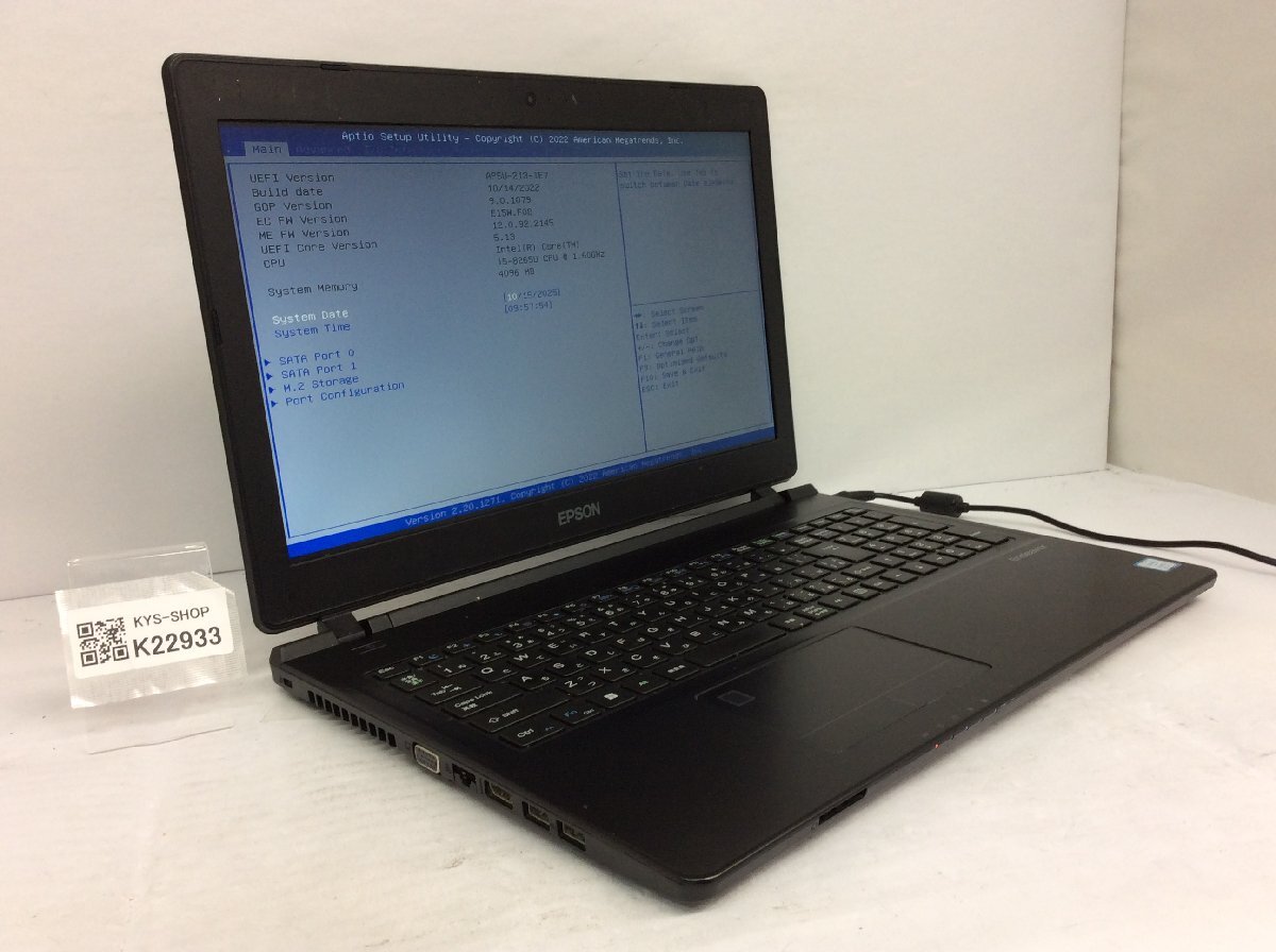 ジャンク/ EPSON Endeavor NJ4300 AP5U-213-IE7 Intel Core i5-8265U メモリ4.1GB ストレージ無し 【K22933】拍卖