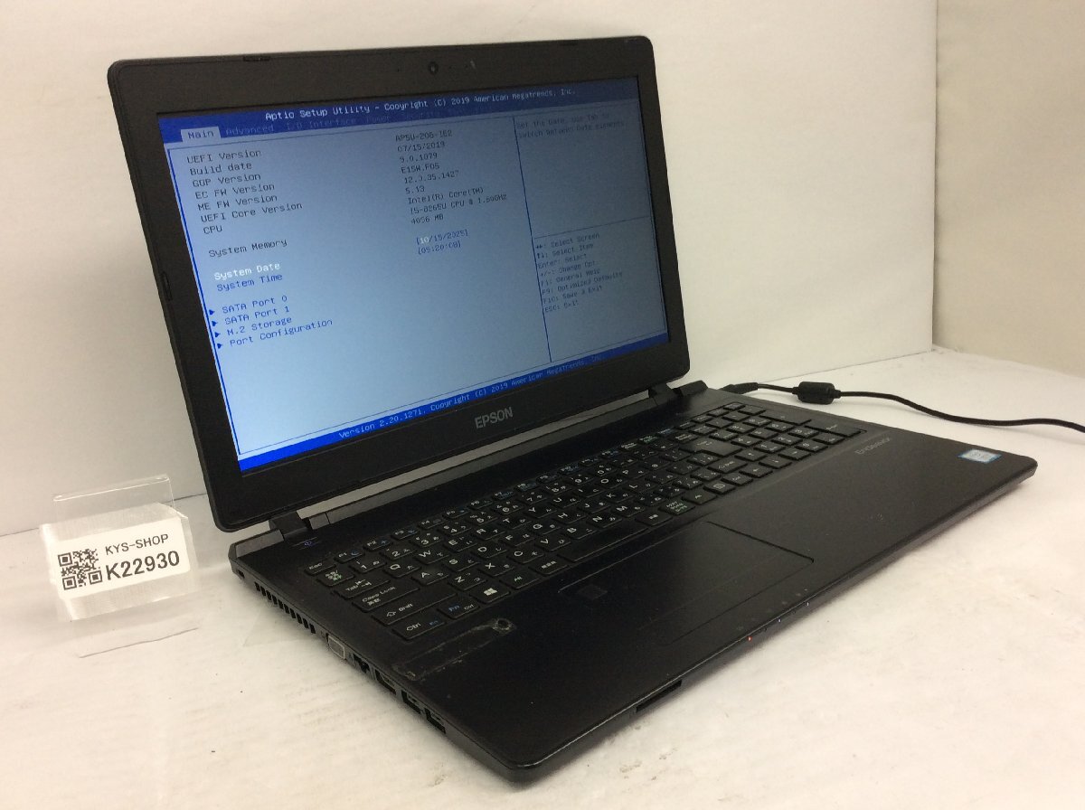 ジャンク/ EPSON Endeavor NJ4300 AP5U-206-IE2 Intel Core i5-8265U メモリ4.1GB ストレージ無し 【K22930】拍卖