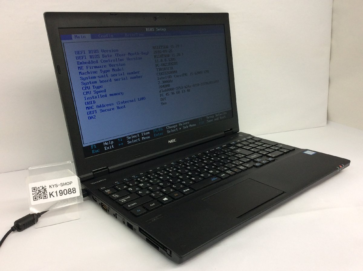 ジャンク/ NEC PC-VK23TXZDT Intel Core i5-6200U メモリ2.05GB HDD500.1GB 【K19088】拍卖