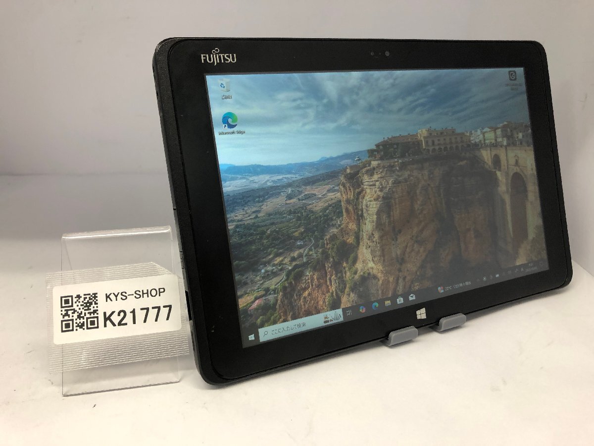 ジャンク/FUJITSU ARROWS Tab Q506/ME FARQ0600G/Atom x5-Z8500 1.44GHz/64GB/4GB/10.1インチ/高解像度/Windows10 Pro/AC欠品【K21777】拍卖
