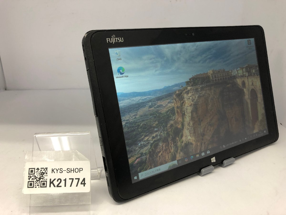 ジャンク/FUJITSU ARROWS Tab Q506/ME FARQ0600G/Atom x5-Z8500 1.44GHz/64GB/4GB/10.1インチ/高解像度/Windows10 Pro/AC欠品【K21774】拍卖