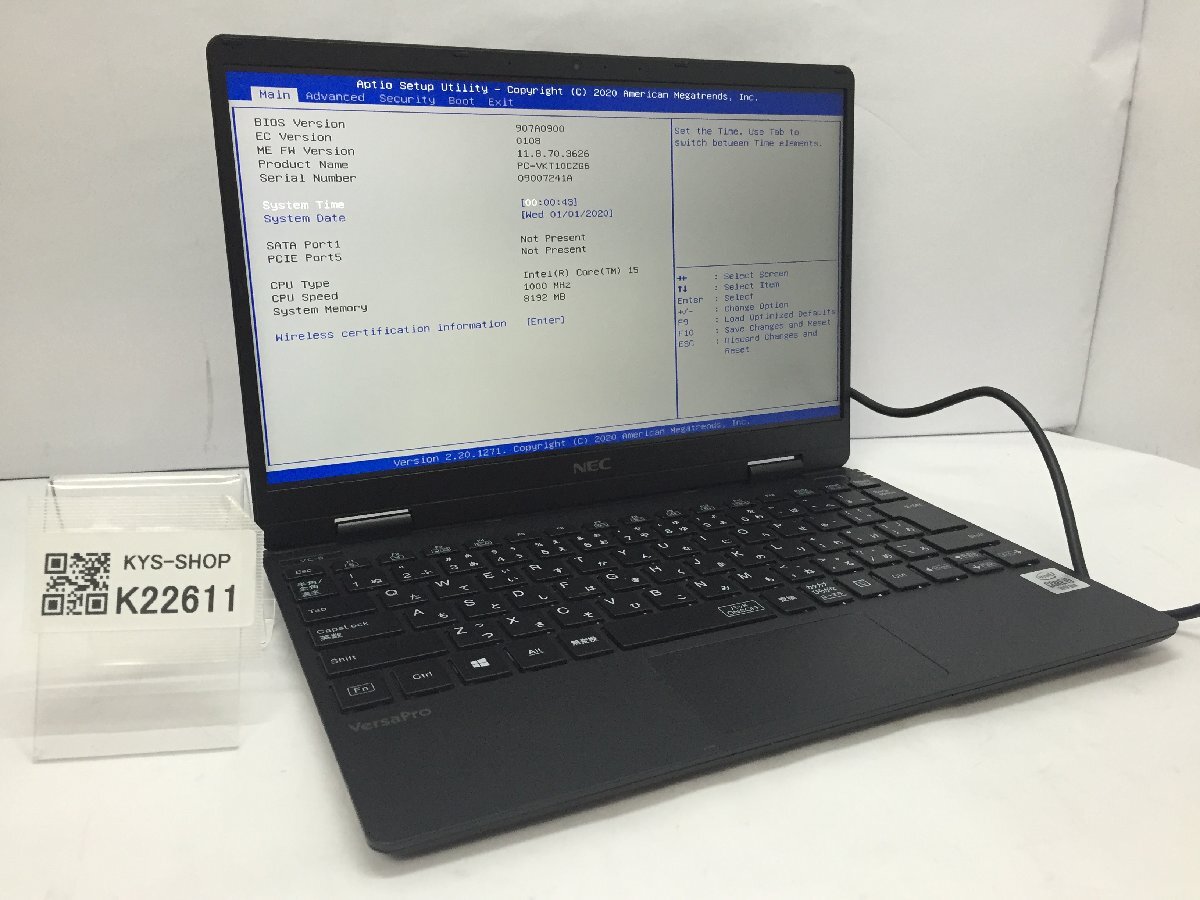 ジャンク/ NEC PC-VKT10CZG6 Intel Core i5-10210Y メモリ8.19GB ストレージ無し 【K22611】拍卖