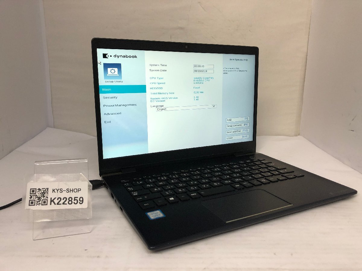 ジャンク/ TOSHIBA dynabook G83/DP A8G3DPF2E511 Intel Core i5-8250U メモリ8.19GB ストレージ無し 【K22859】拍卖