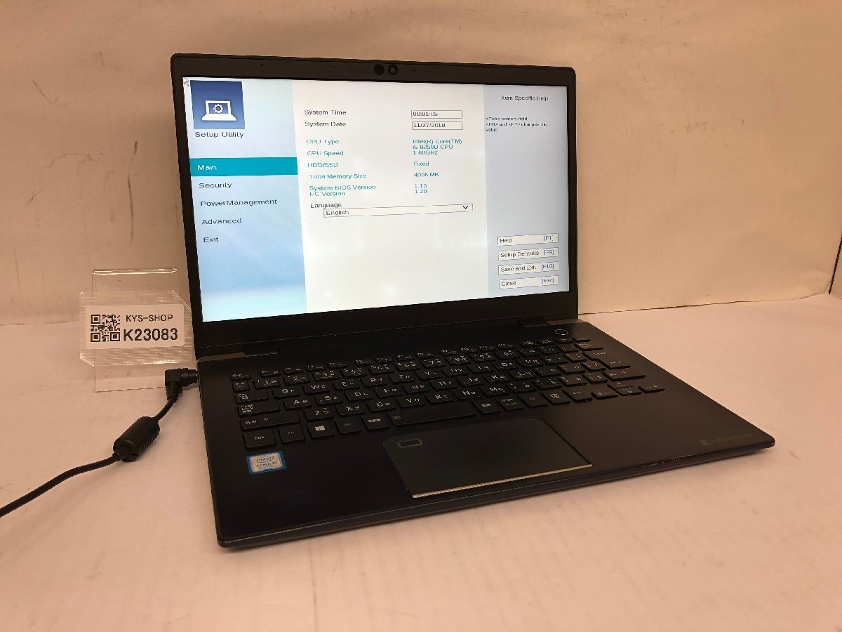 ジャンク/ TOSHIBA dynabook G83/M PG83MTCCJLBA311 Intel Core i5-8250U メモリ4.1GB ストレージ無し 【K23083】拍卖