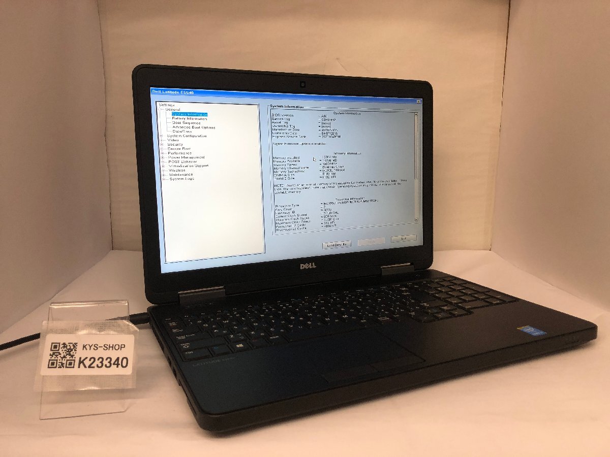 ジャンク/ Dell Latitude E5540 Intel Core i7-4600U メモリ16.38GB HDD1TB 【K23340】拍卖