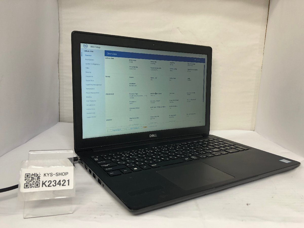 ジャンク/ Dell Latitude 3500 Intel Core i5-8265U メモリ8.19GB NVME256.06GB 【K23421】拍卖