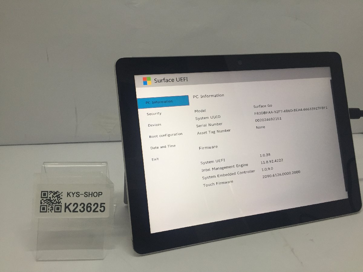 ジャンク/ Microsoft Surface Go Intel Pentium 4415Y メモリ8.19GB NVME128.03GB 【K23625】拍卖