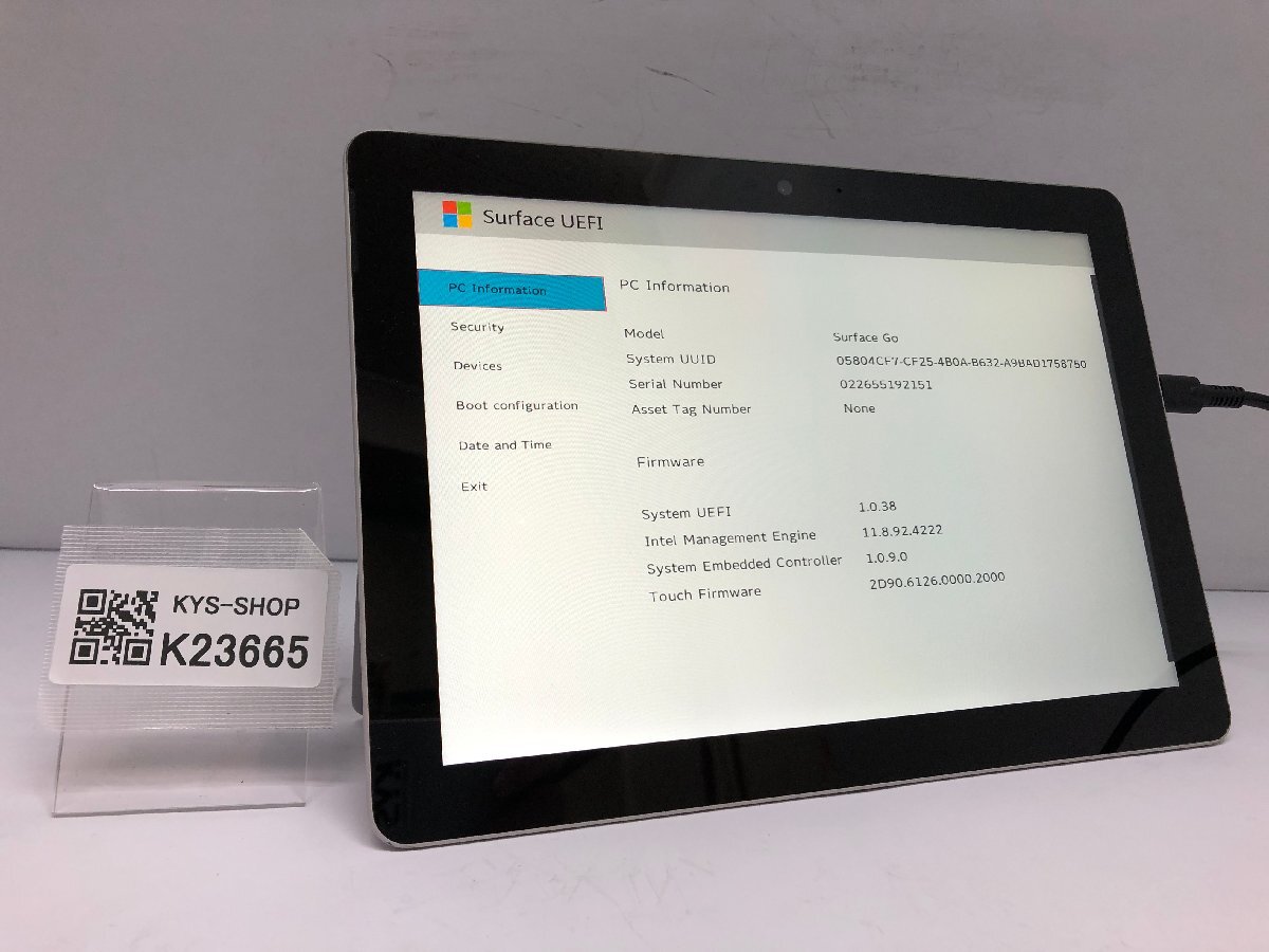 ジャンク/ Microsoft Surface Go Intel Pentium 4415Y メモリ8.19GB NVME128.03GB 【K23665】拍卖