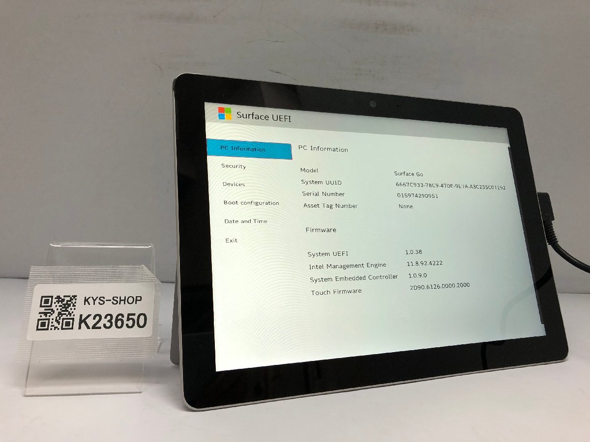 ジャンク/ Microsoft Surface Go Intel Pentium 4415Y メモリ8.19GB NVME128.03GB 【K23650】拍卖