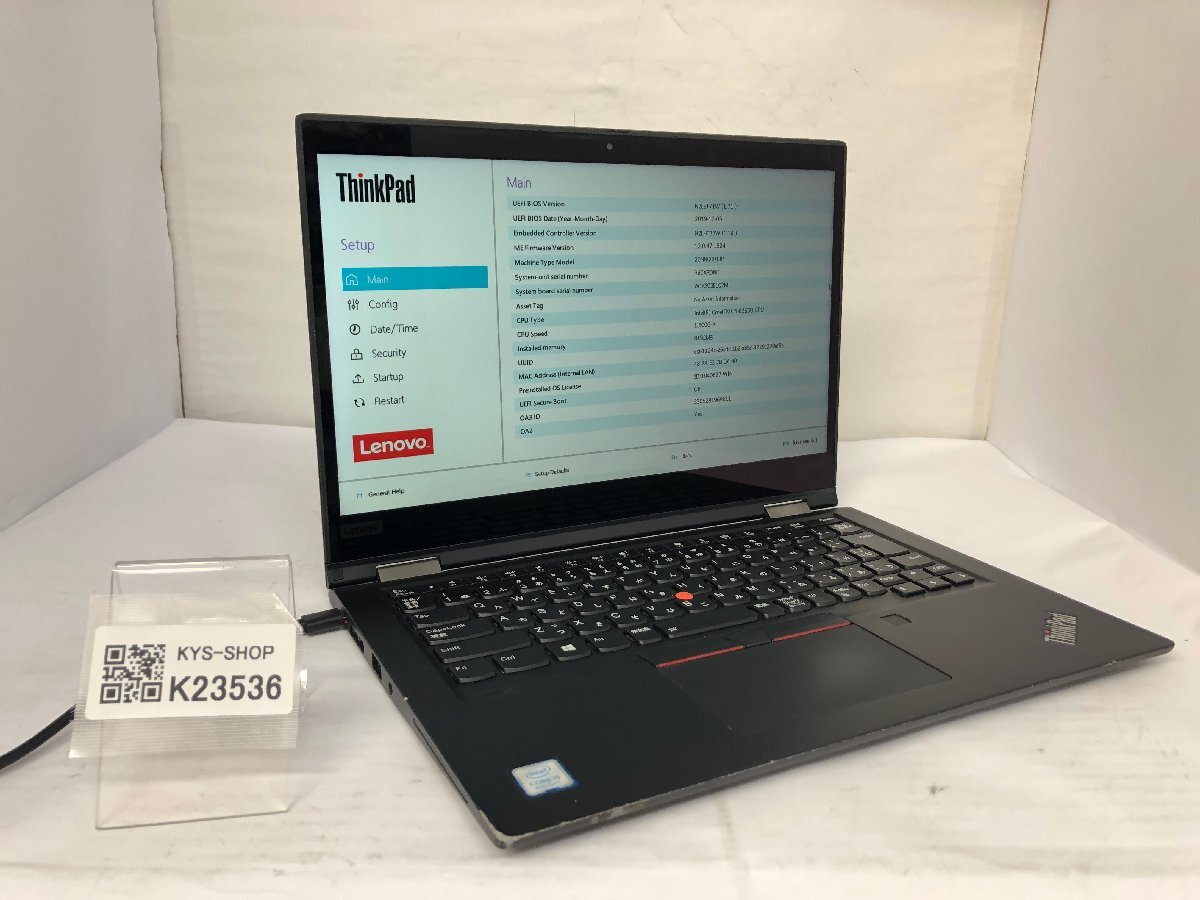 ジャンク/ LENOVO 20NN0001JP ThinkPad X390 Yoga Intel Core i5-8265U メモリ8.19GB NVME256.06GB 【K23536】拍卖