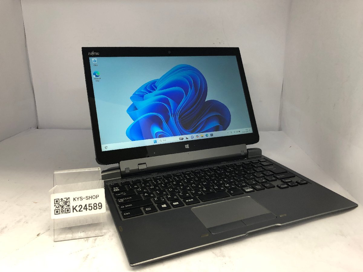 訳あり/FUJITSU ARROWS Tab Q736/P FARQ11011/Core i5 6300U 2.40GHz/128GB/4GB/13.3インチ/Windows11 Pro/高解像度/AC欠品【K24589】拍卖
