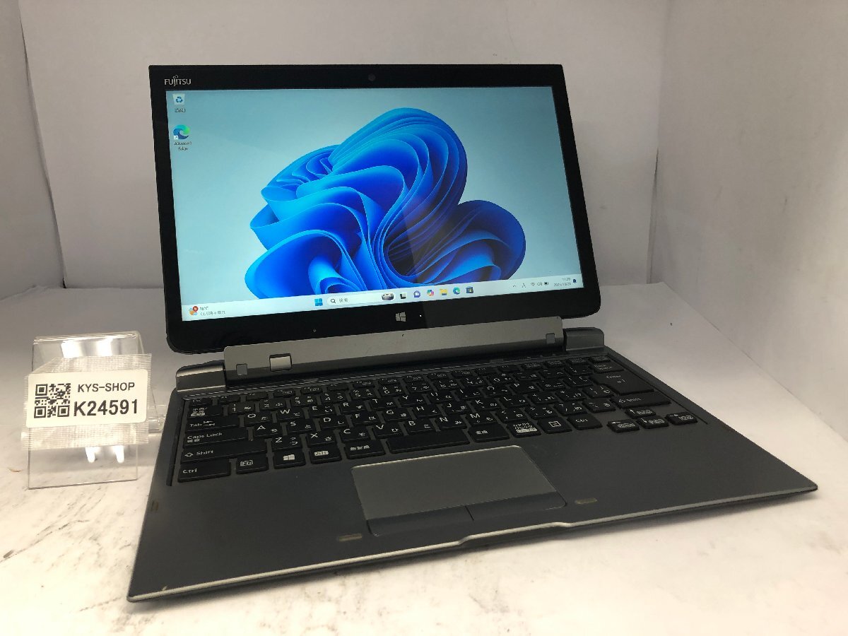 訳あり/FUJITSU ARROWS Tab Q736/P FARQ11011/Core i5 6300U 2.40GHz/128GB/4GB/13.3インチ/Windows11 Pro/高解像度/AC欠品【K24591】拍卖