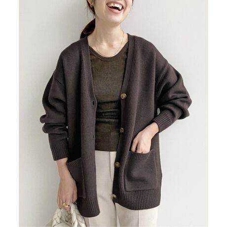 ∞ IENA イエナ ウール Vネック カーディガン ニット 羽織り ブラウン 茶 ∞拍卖