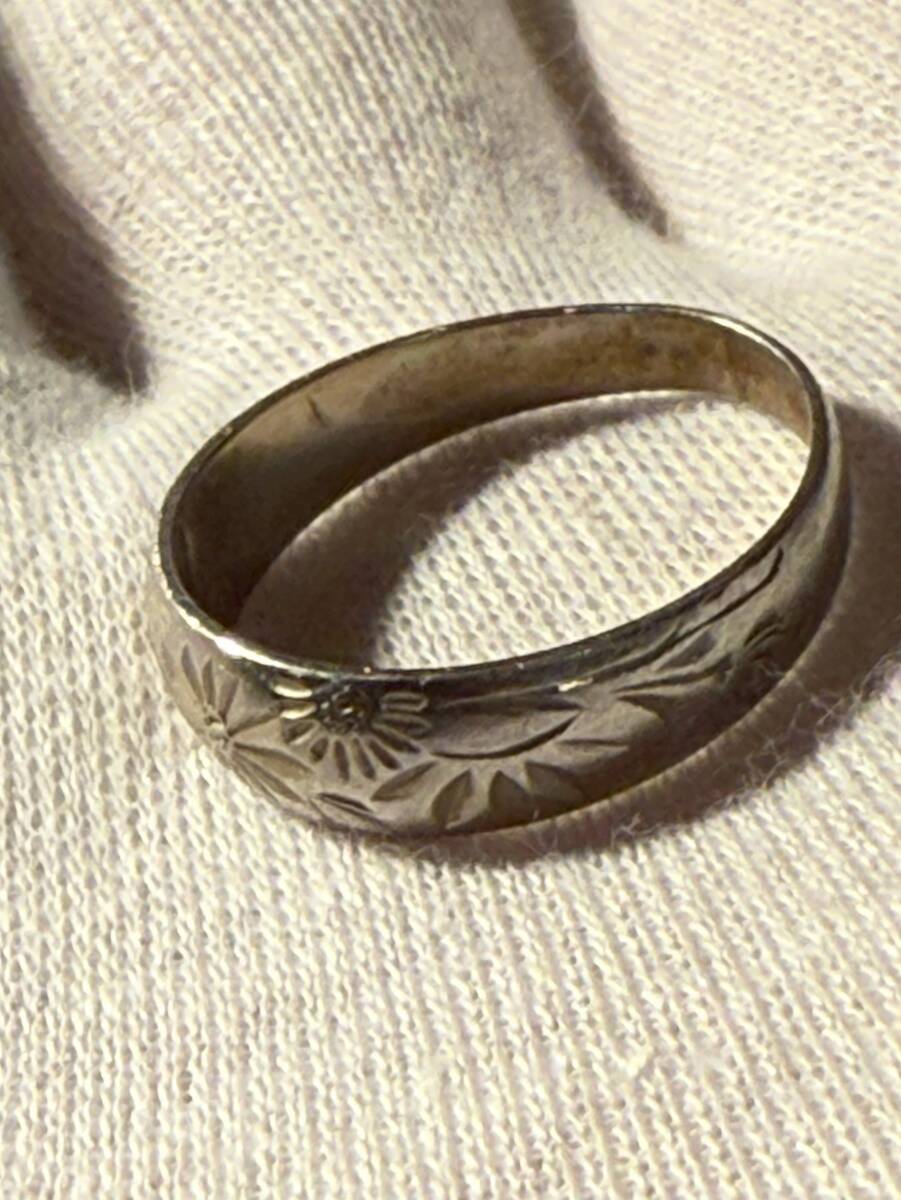 中古品 ヴィンテージ Pt850 プラチナ 指輪  リング サイズ 18号 売り切り!拍卖