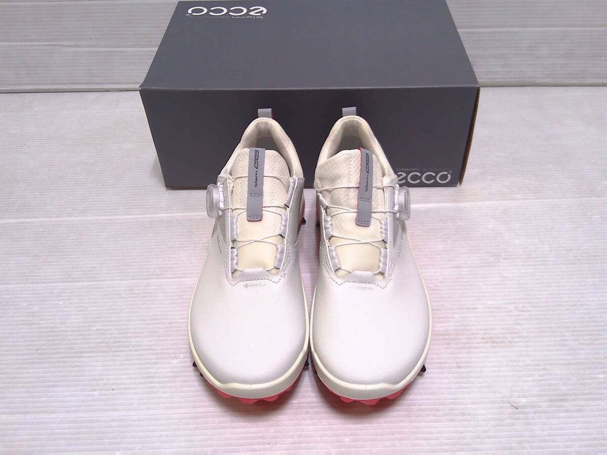 ECCO Wゴルフシューズ BIOM G5 152503-01007 24.0cm(EU:38) ホワイト 日本仕様 新品 (展示品)拍卖