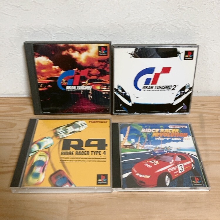 【中古】〈PS1ソフト〉4本セット グランツーリスモ1&2&リッジレーサーTYPE4&レボリューション プレイステーション プレステ★A2510-0126拍卖