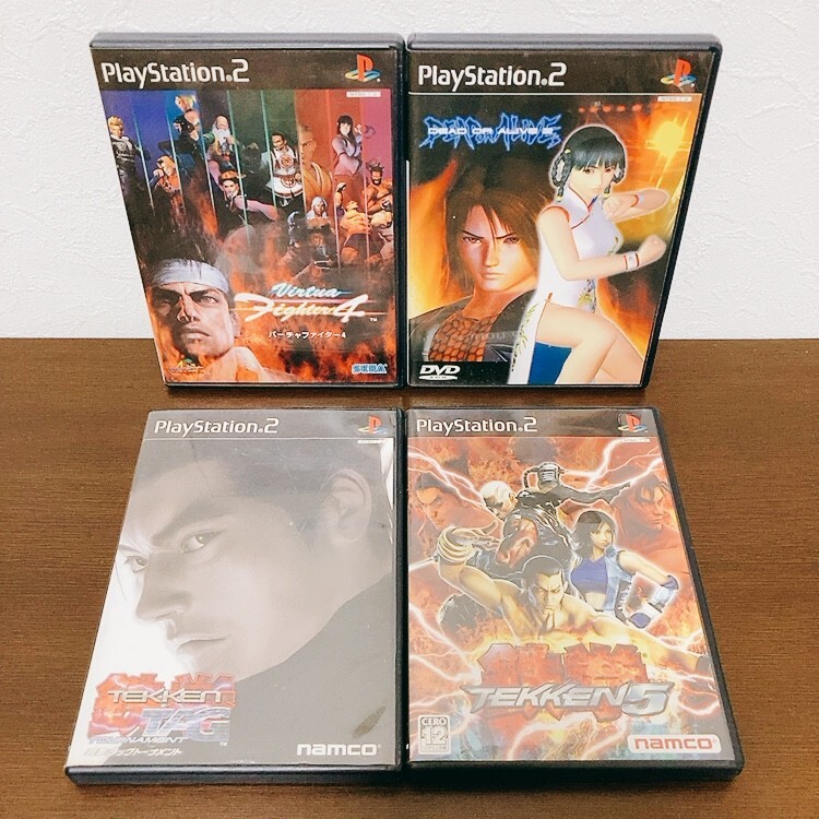 【中古】〈PS2ソフト〉4本セット バーチャファイター4&デッドオアアライブ2&鉄拳5&タッグトーナメント プレステ2★A2510-0217拍卖