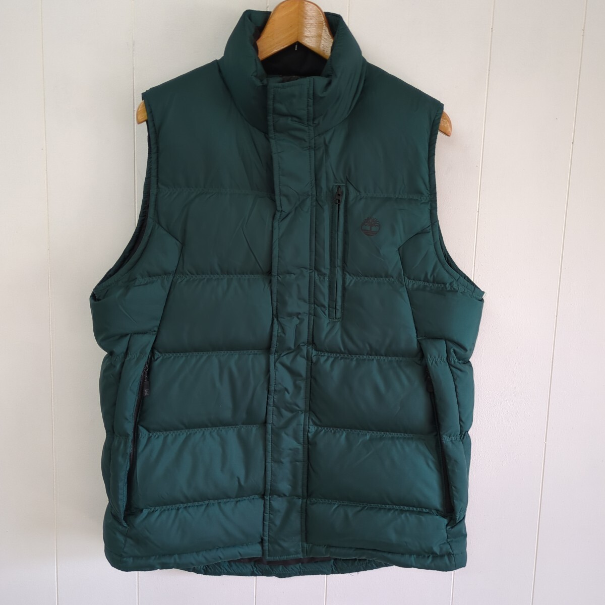 timberland ダウンベスト Mサイズ グリーン ティンバーランド アウトドア 厚手拍卖