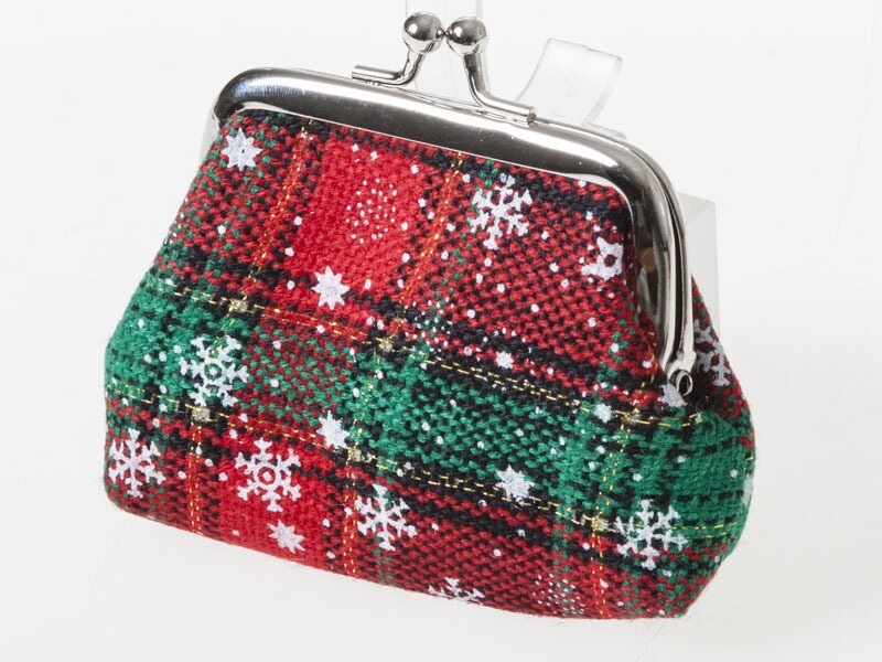 クリスマス柄 レディース 女性用 がま口 財布 小銭入れ ミニポーチ#模様C拍卖