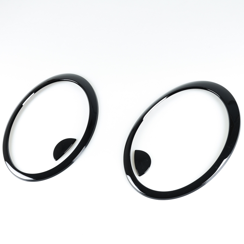 ミニクーパー用 R55 R56 R57 R58 R59用 2007-2013 光沢グロスブラック ヘッドランプリム フロントランプリム ヘッドライトトリム 4PCS拍卖