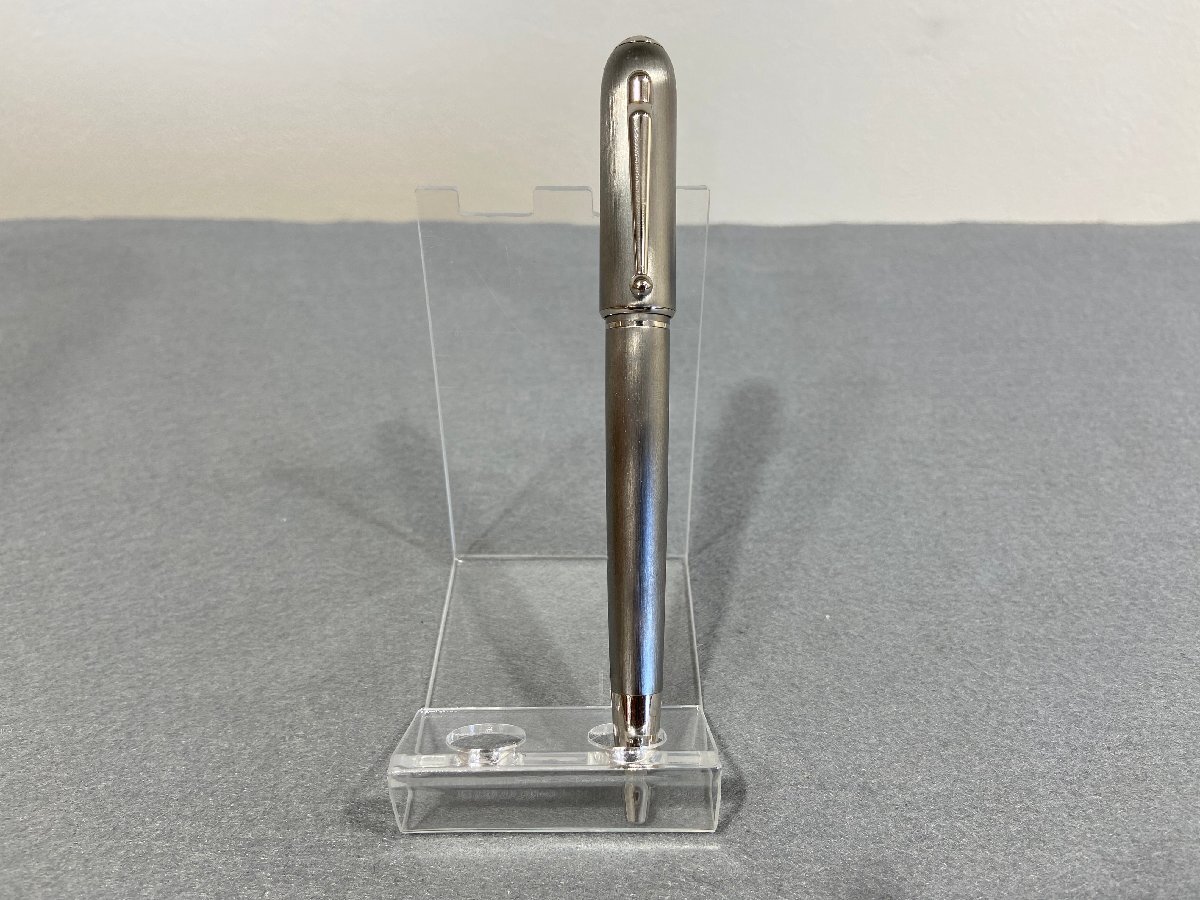 【dunhill】 ダンヒル ボールペン 《サイドカー》 ツイスト式(回転式) 黒インク シルバー系カラー 筆記用具 文房具 SY02-240◎拍卖