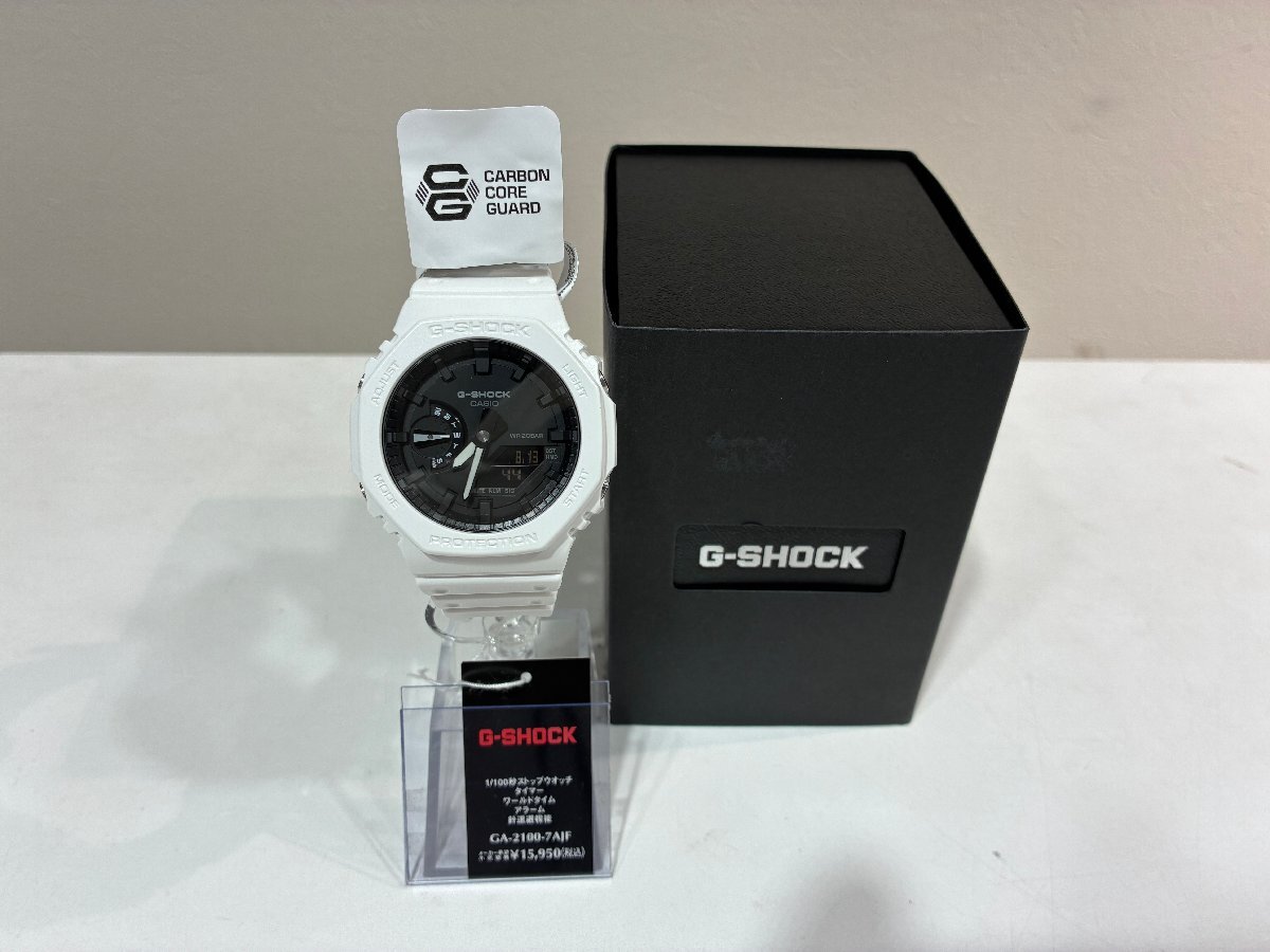 【CASIO G-SHOCK】 カシオ ジーショック アナログ2針 クォーツ式 CARBON CORE GUARD GA-2100-7AJF 腕時計 SY02-H7M◎拍卖