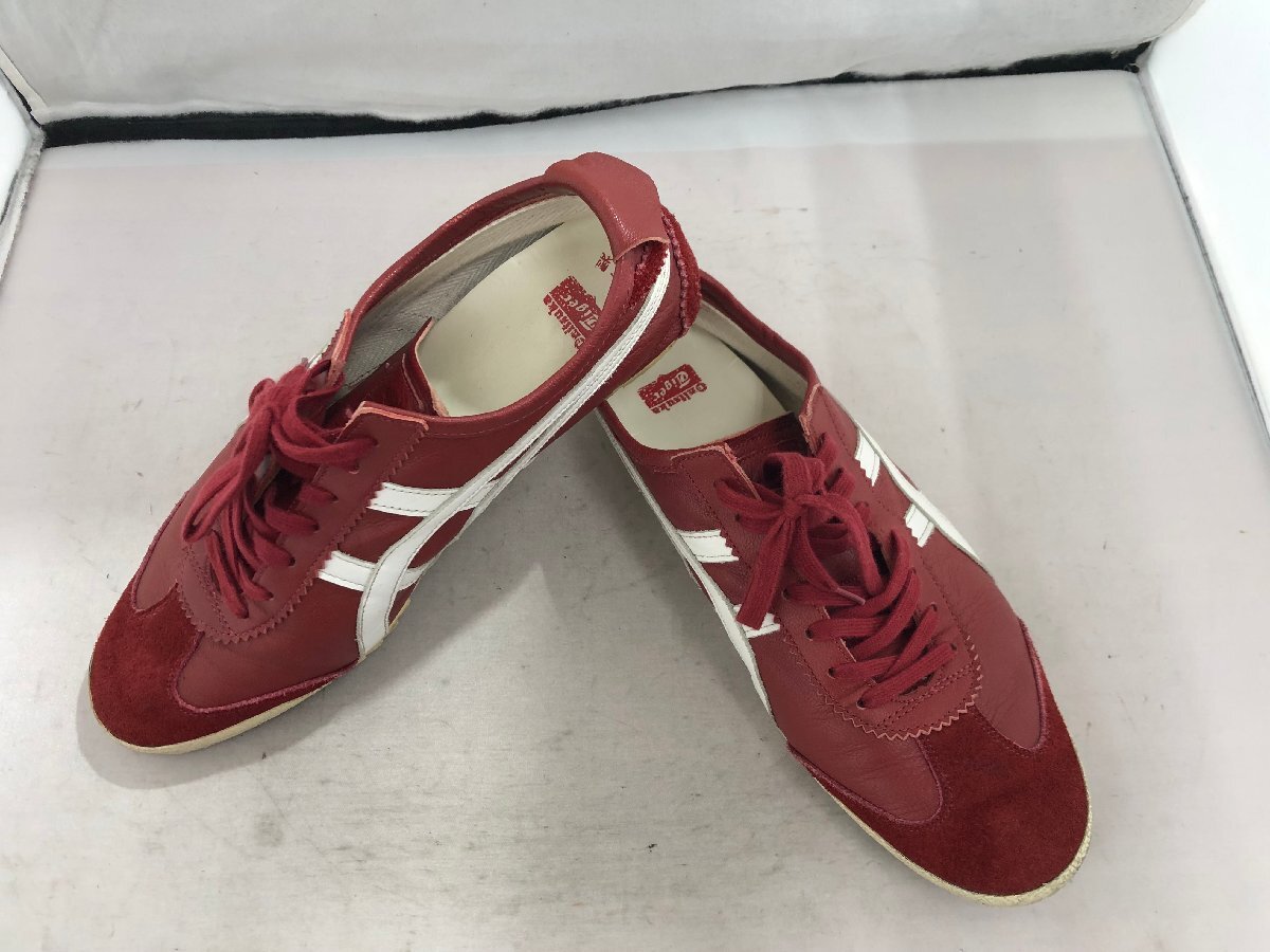 ▼値下げ! 【ONITSUKA TIGER】 オニツカ タイガー スニーカー ワインレッド系カラー レザー サイズ:26cm シューズ SY02-H8A▼拍卖