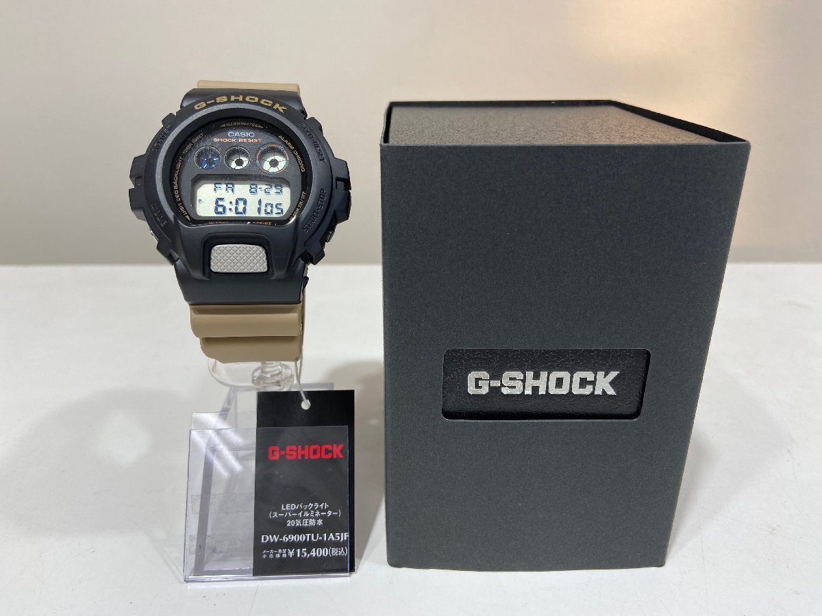 【CASIO G-SHOCK】 カシオ ジーショック デジタル クォーツ式 DW-6900TU-1A5JF ブラック×オークルブラウン 腕時計 SY02-089◎拍卖