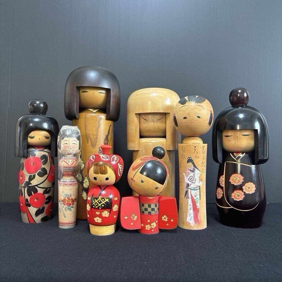 とみお 卯三郎 宮川邦夫 宮下はじめ他 8体まとめて 創作こけし 伝統こけし 伝統工芸 おかっぱ 作家物他 拍卖