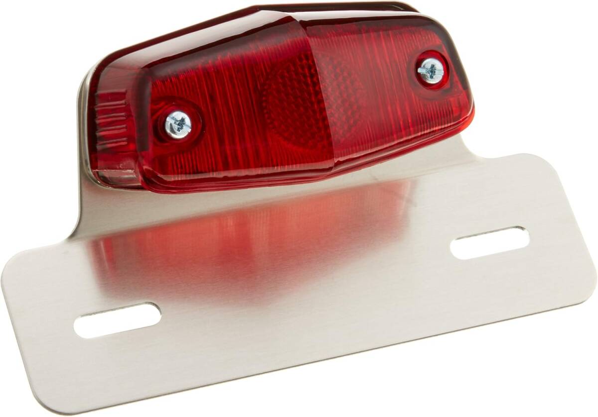 キジマ(kijima) ルーカスSタイプテールランプ アルミプレート付 G18 12V20/20W 81mm 汎用 レッド 218拍卖