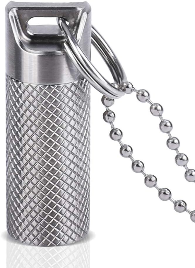 Opret ピルケース ニトロケース 携帯 チタン製 ニトロ入れ 薬入れ キーホルダー ペンダント ネックレス コンパクト 防水 拍卖