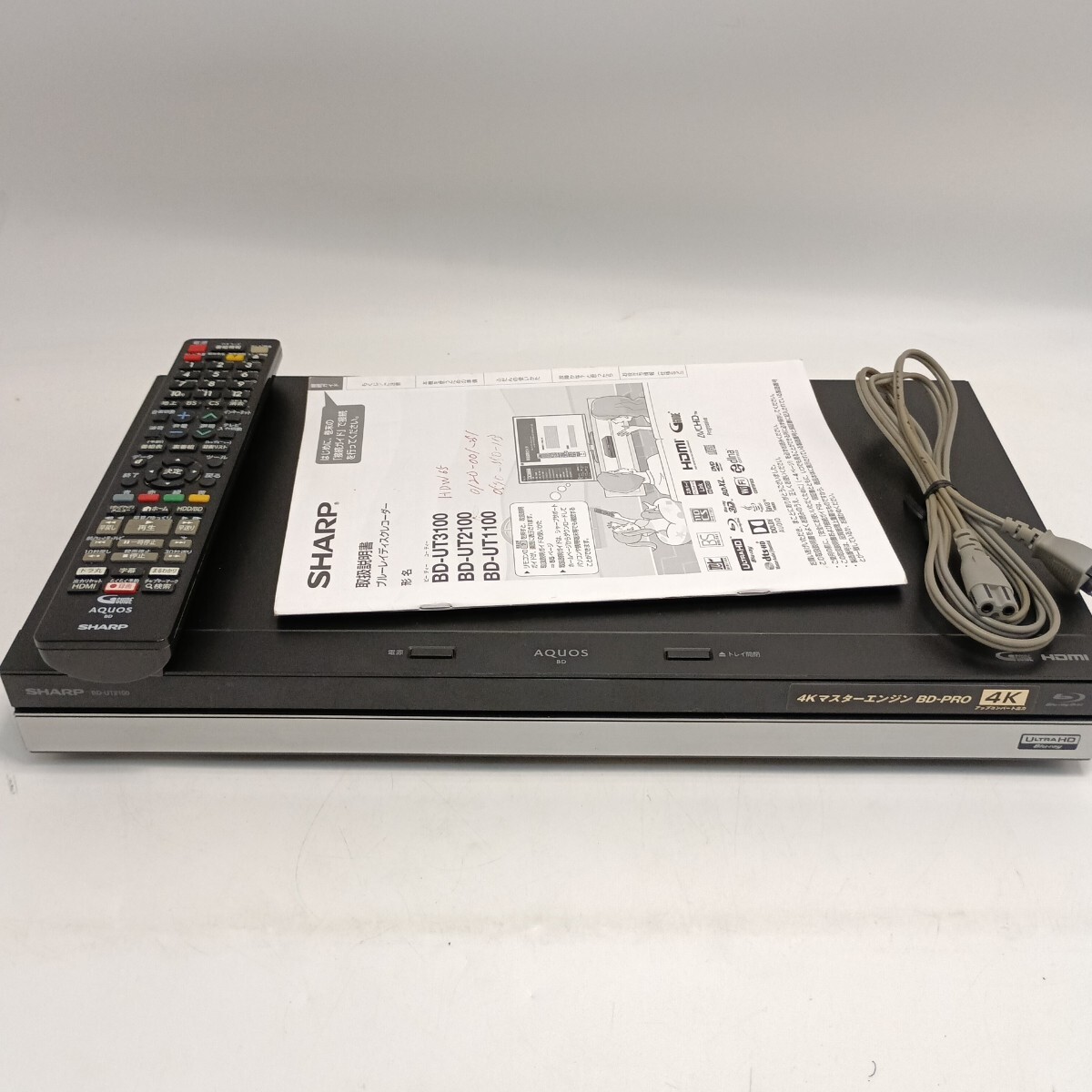 SHARP AQUOS ブルーレイレコーダー BD-UT2100 2TB 4K拍卖
