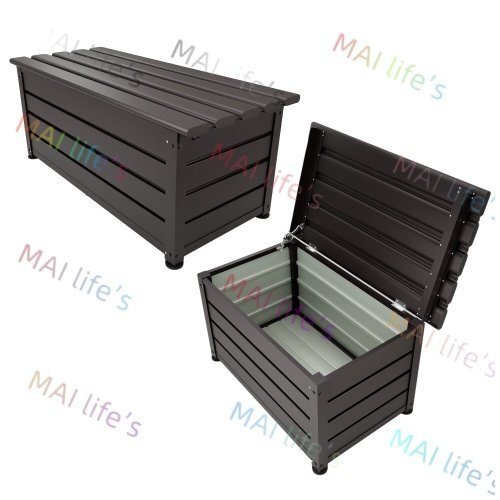 屋外 収納ベンチ 収納ボックス アルミ・カラー鋼製 ベンチストッカー 収納庫 小型 置き配 ストッカー 物置 屋外収納庫 ボックス 鍵付き拍卖