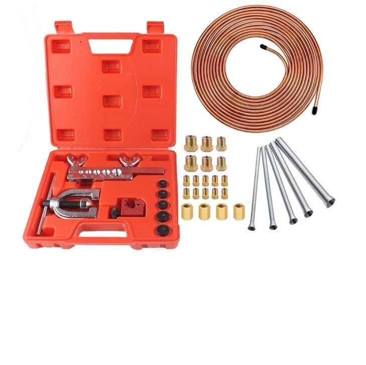 自動車修理用の穴拡げ器とブレーキパイプセットで、このセットには 7 メートルの金属パイプが含まれています。拍卖