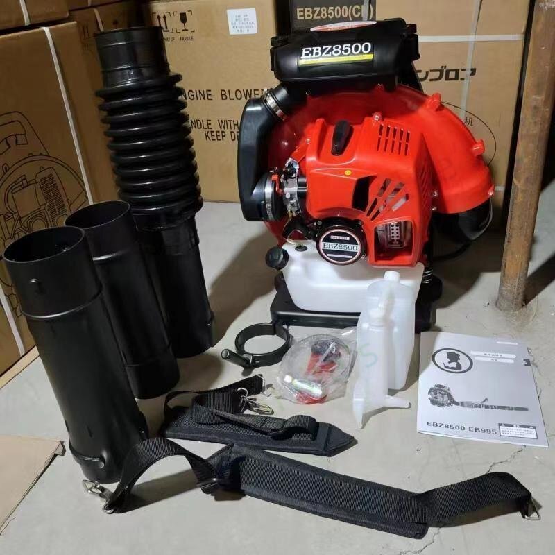 エンジンブロワー 背負い式 最強75.6cc 2サイクル ガソリンエンジンブロワー 落ち葉掃除機 ハイパワー 枯葉 消火器 送風機 除雪機拍卖