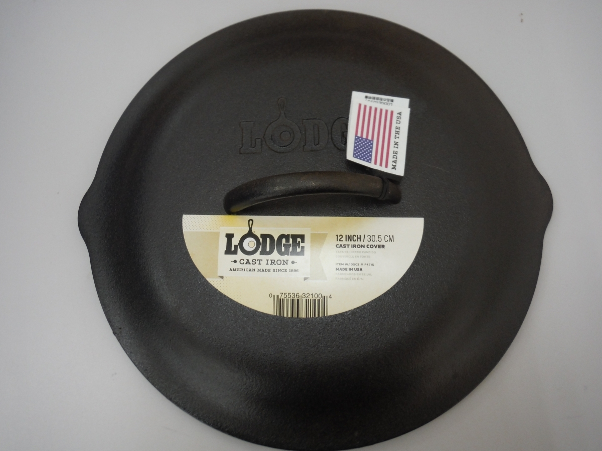 ○BEg LODGE ロッジ SEASONED CAST IRON 12 Inch Cast Iron Cover スキレット カバー12インチ 未使用 鳥取県 引取歓迎拍卖