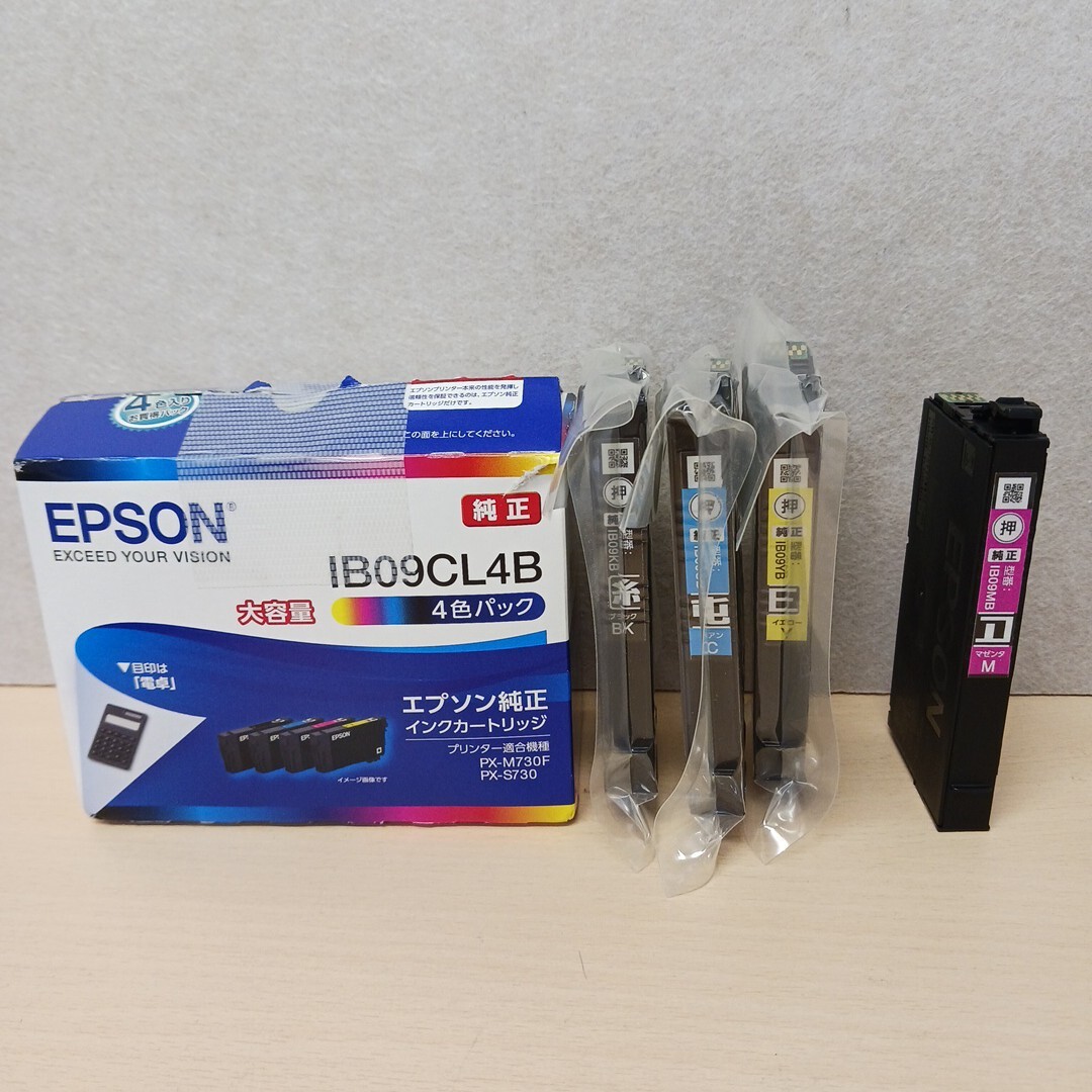y102411k EPSON【純正品】エプソン インクカートリッジ IB09 (BK/C/M/Y) 4本セット大容量インク拍卖