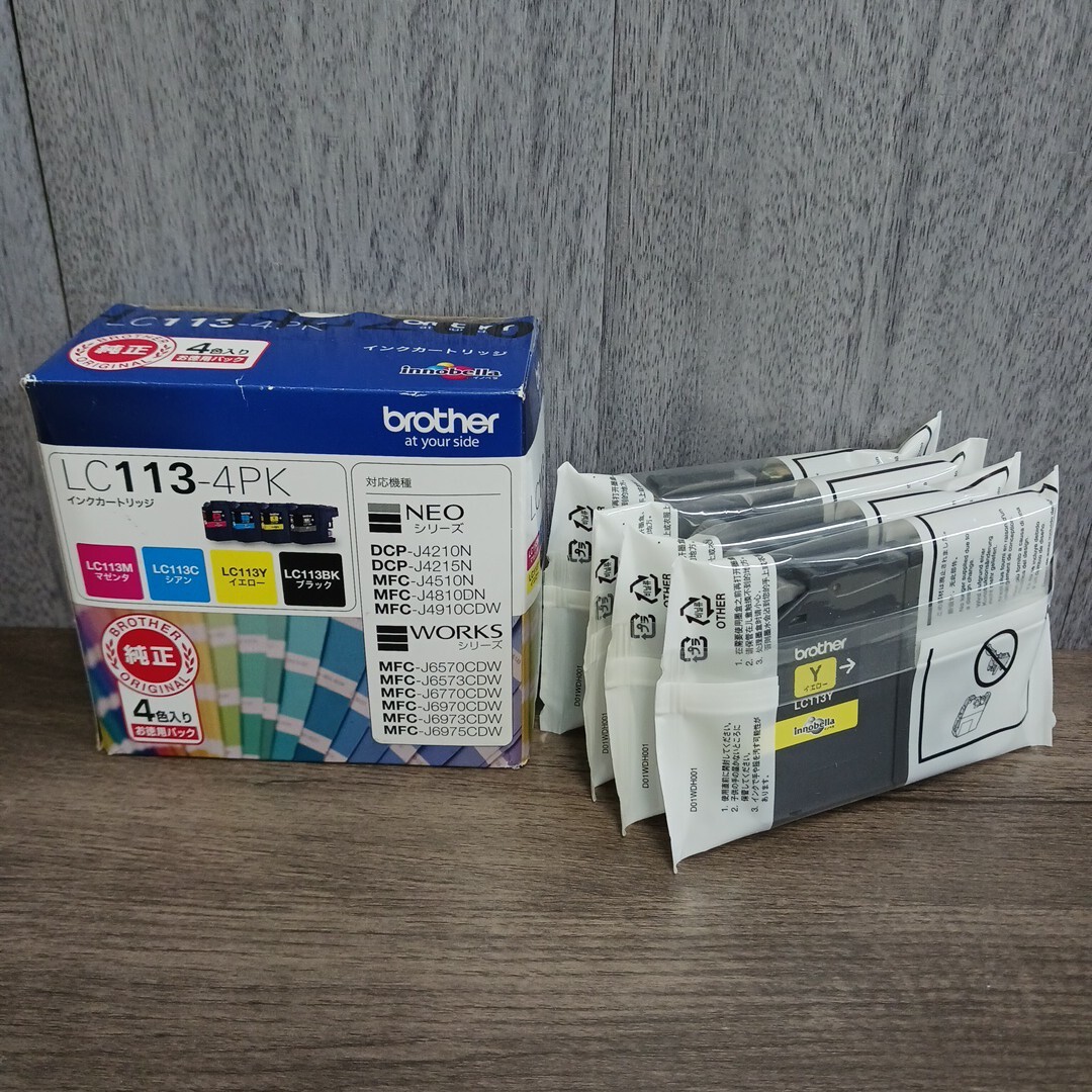 y102805k brother 【純正品】ブラザー工業 LC113 (BK/C/M/Y) 4本セット インクカートリッジ拍卖