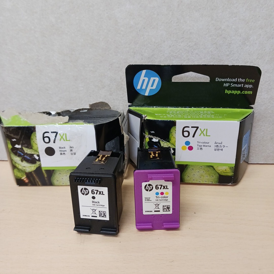 y102913k HP エイチピー【純正品】 HP 67XL インクカートリッジ (ブラック/カラー) 2本セット 増量 拍卖