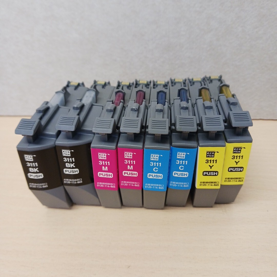 y103114k エコリカ ecorica 【互換品】 ブラザー Brother LC3111(BK/C/M/Y) 8本セット インクカートリッジ拍卖