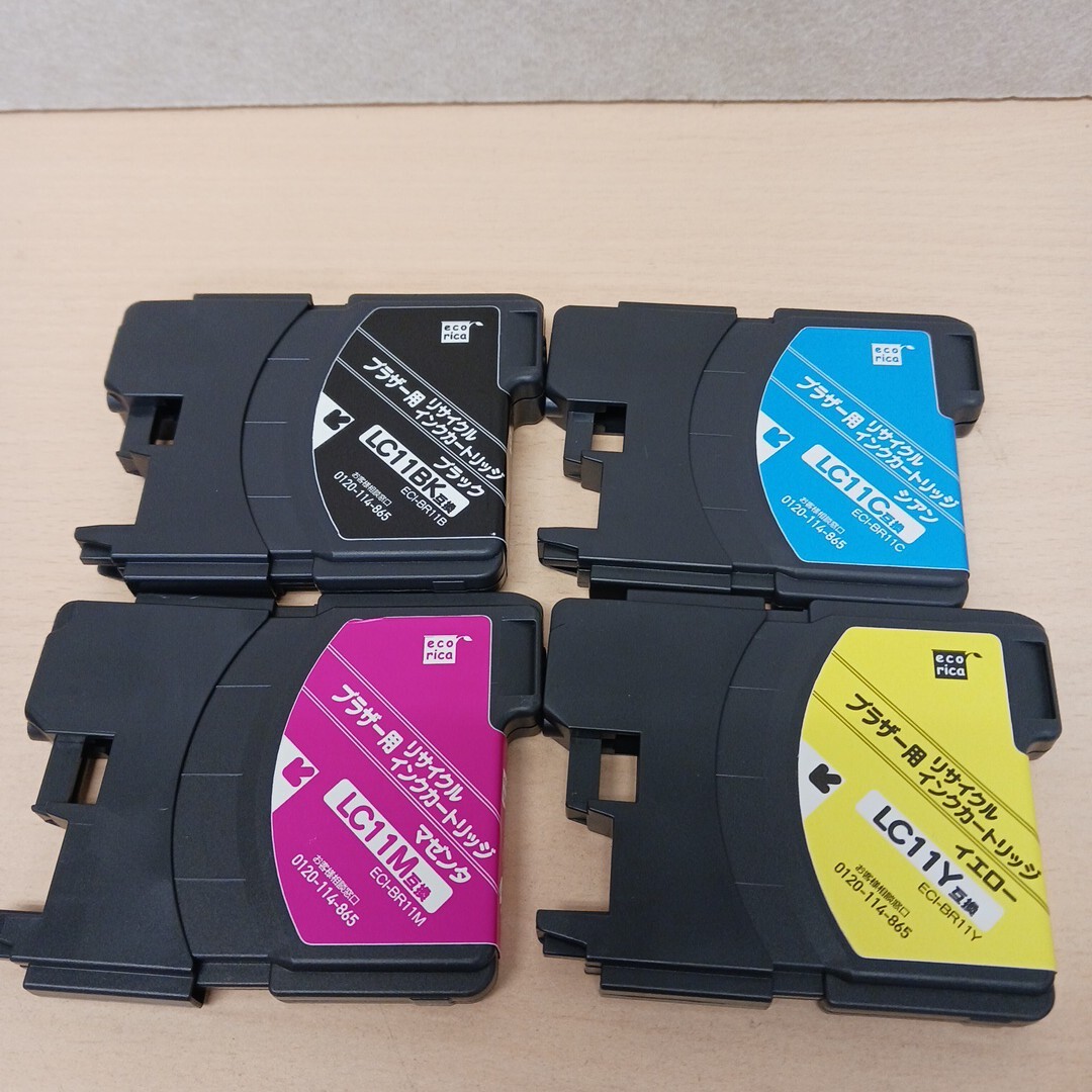 y103115k エコリカ ecorica 【互換品】Brother ブラザー工業 LC11(BK/C/M/Y) 4本セット インクカートリッジ拍卖