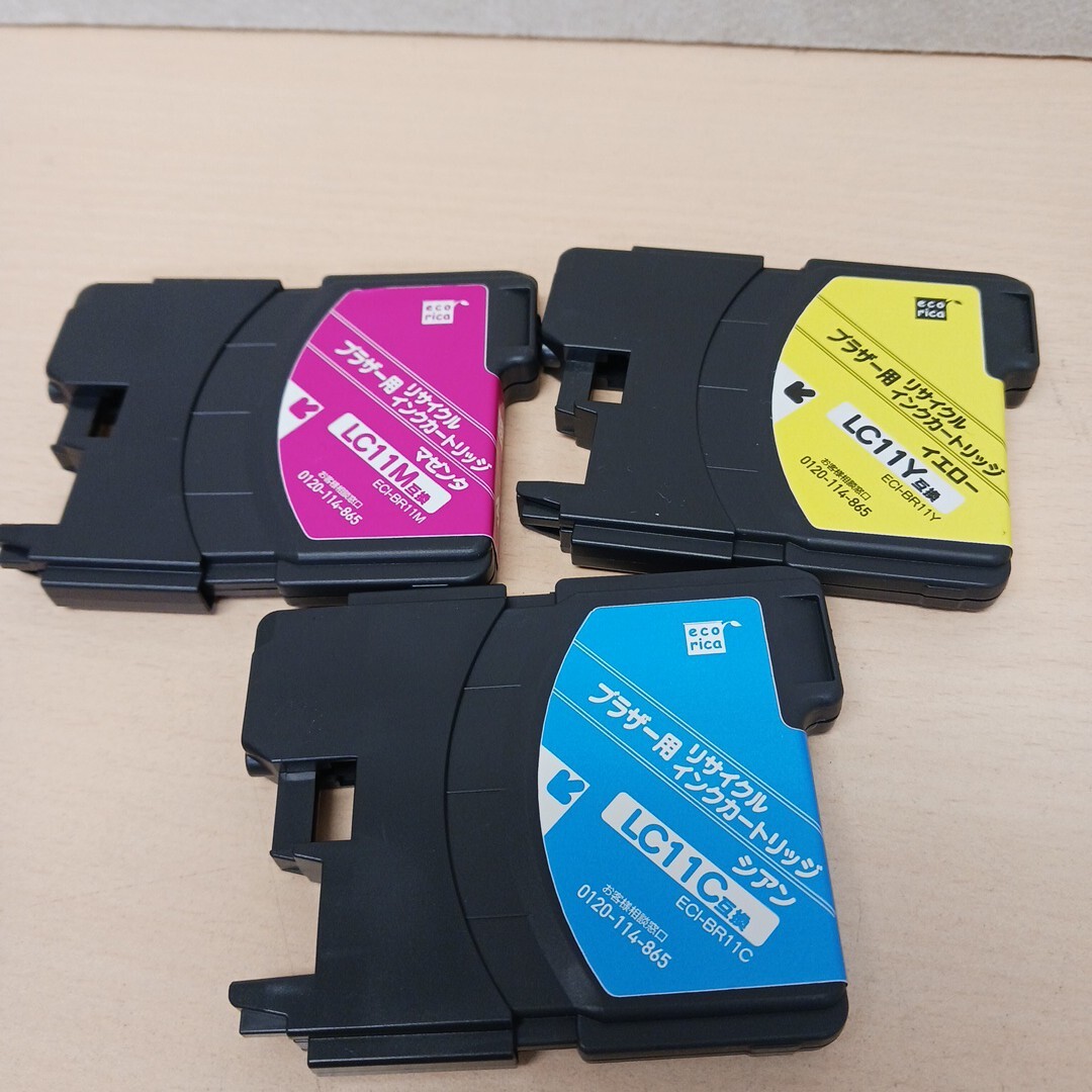 y103116k エコリカ ecorica 【互換品】Brother ブラザー工業 LC11(C/M/Y) 3本セット インクカートリッジ拍卖