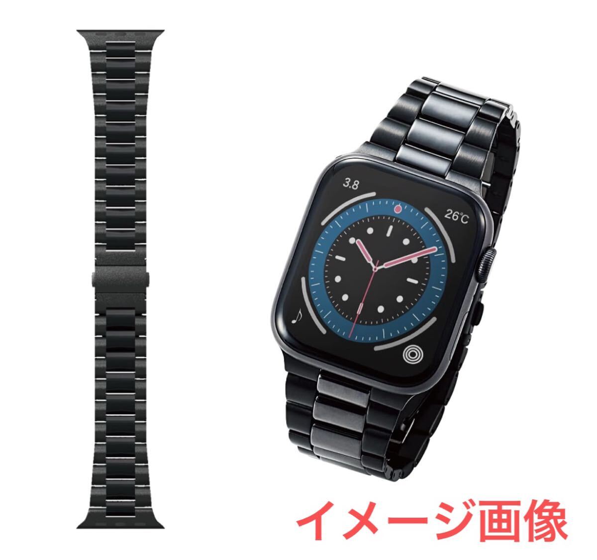 y102910m エレコム Apple Watch (アップルウォッチ) バンド 49mm 45mm 44mm 42mm 調整工具付き ブラック AW-44BDCE3BK拍卖