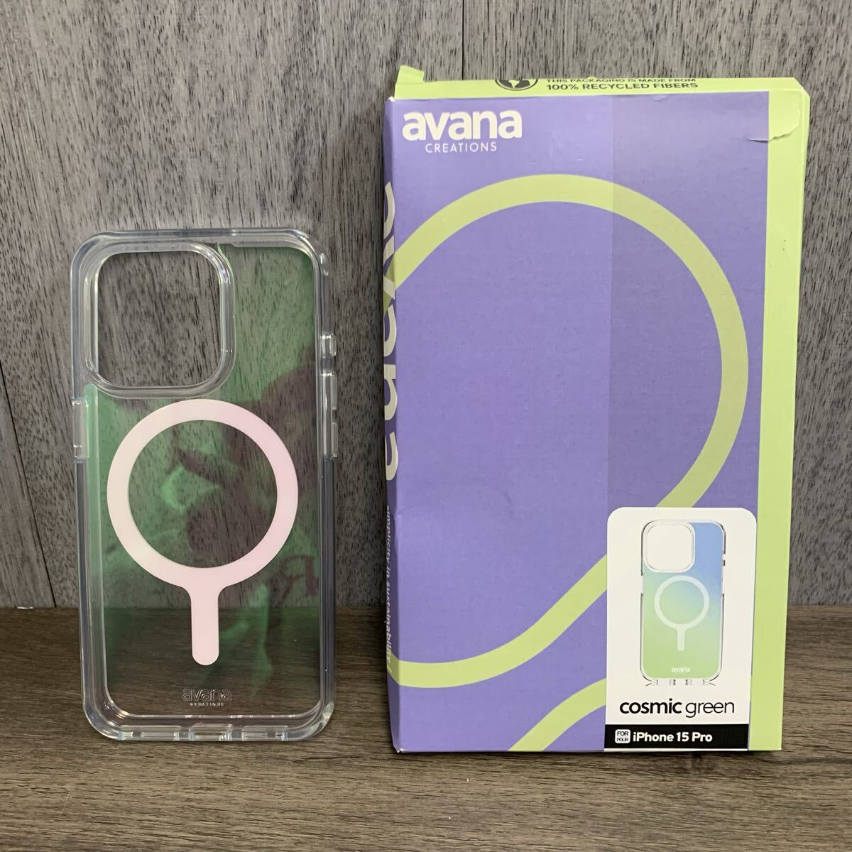 y102909m 【avana】 iPhone 15 Pro 対応 ケース MagSafe 対応 耐衝撃 グラデーション デザイン クリアケース 拍卖