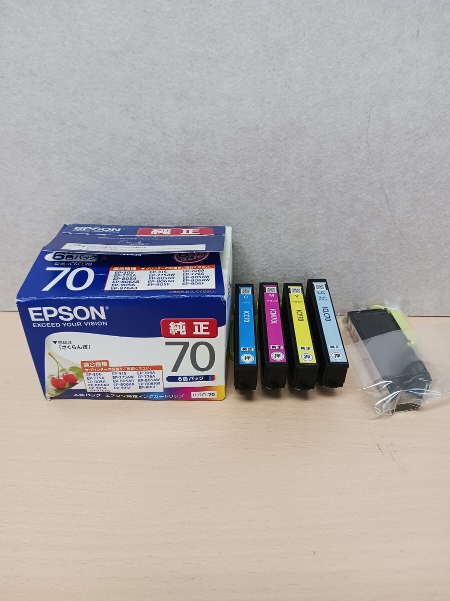 y102312k EPSON【純正品】エプソン さくらんぼ IC70L (C/M/Y/LC/LM) 5本セット インクカートリッジ拍卖