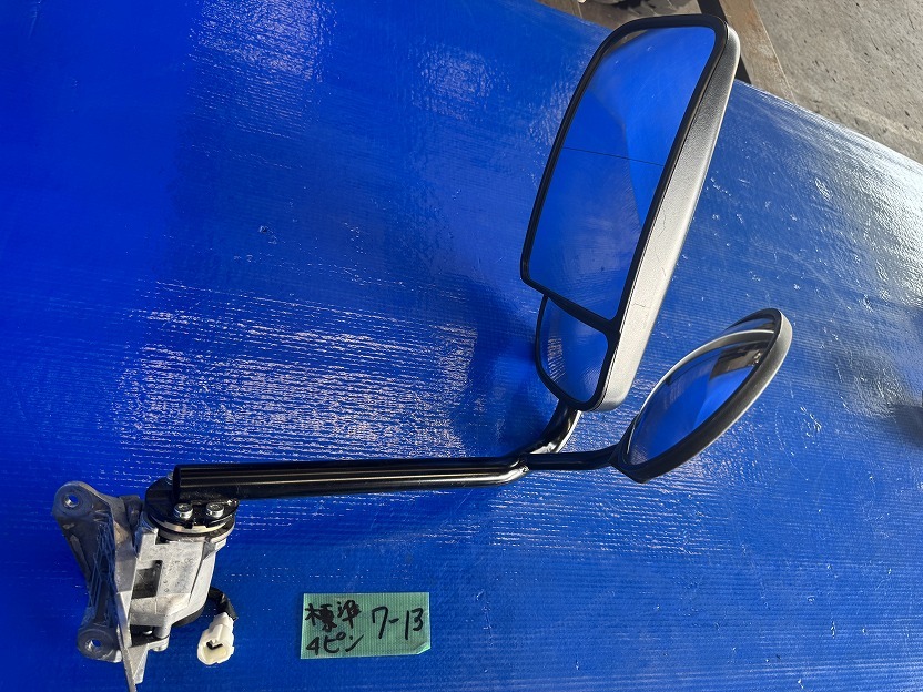日野デュトロ ダイナ 純正ミラー 左 標準キャビン 中古 7-13 4ピン R3以降用拍卖