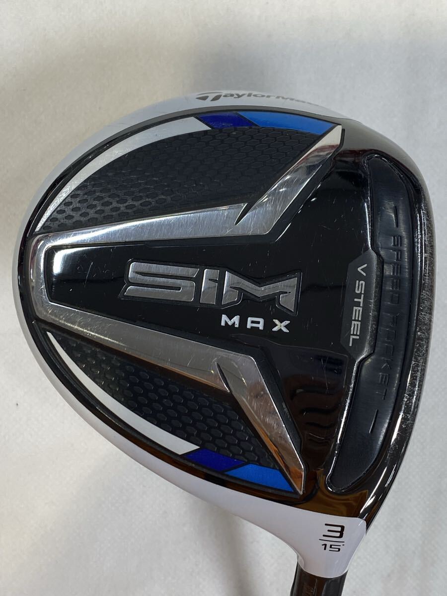 本州のみ送料無料◇即決価格◇FW◇テーラーメイド◇SIM MAX◇ツアーAD XC-6◇15度◇S◇43in◇324g◇カバーなし拍卖