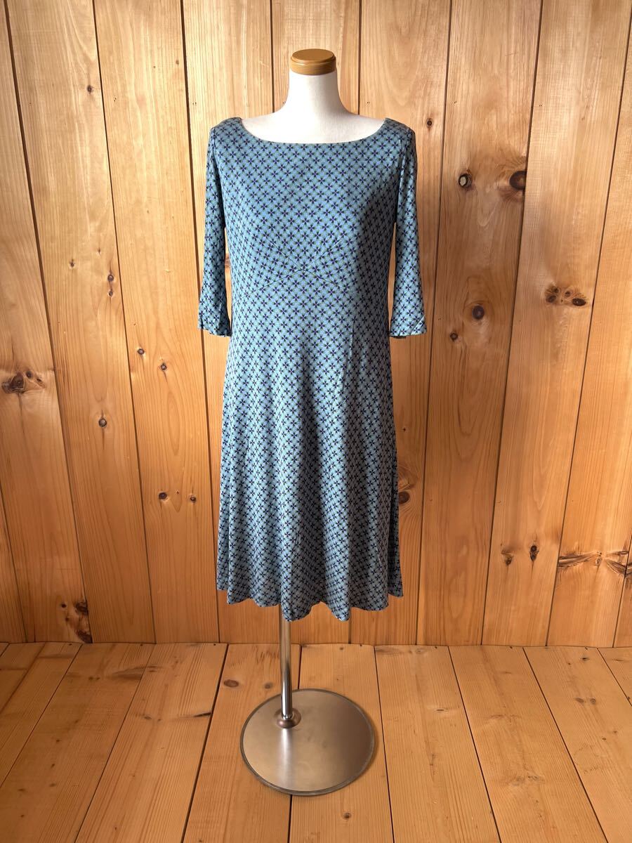 シビラ/Sybilla/ワンピース/6分袖/ライトブルー/M/ペチコート付き/日本製/美シルエット/美品良品拍卖