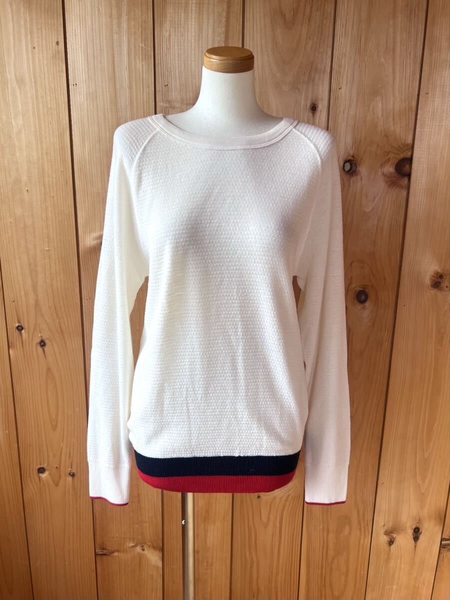 ルトロワ/Letroyes/トップス/ニット/M/長袖/セーター/カットソー/ウール/フランス製/ホワイト/美品良品拍卖